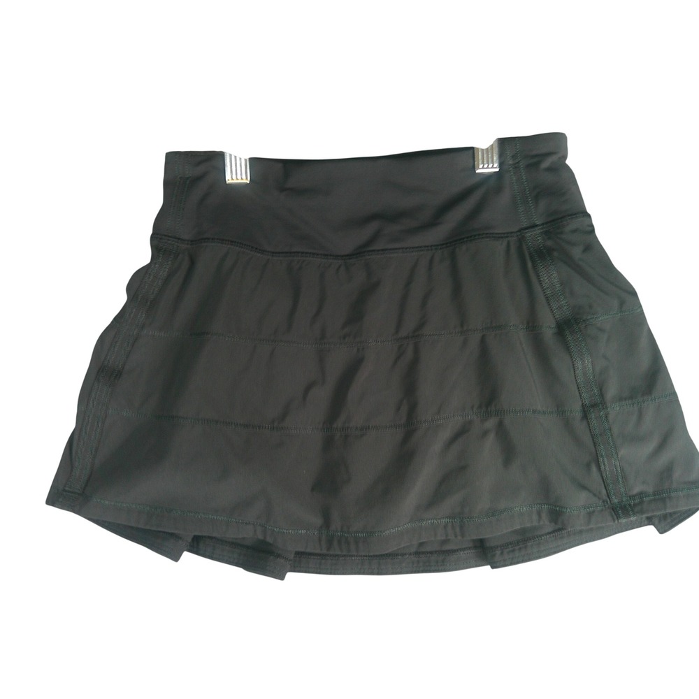 Lululemon Pace Setter Skirt Black Athletic Skort Running Tennis Size 2